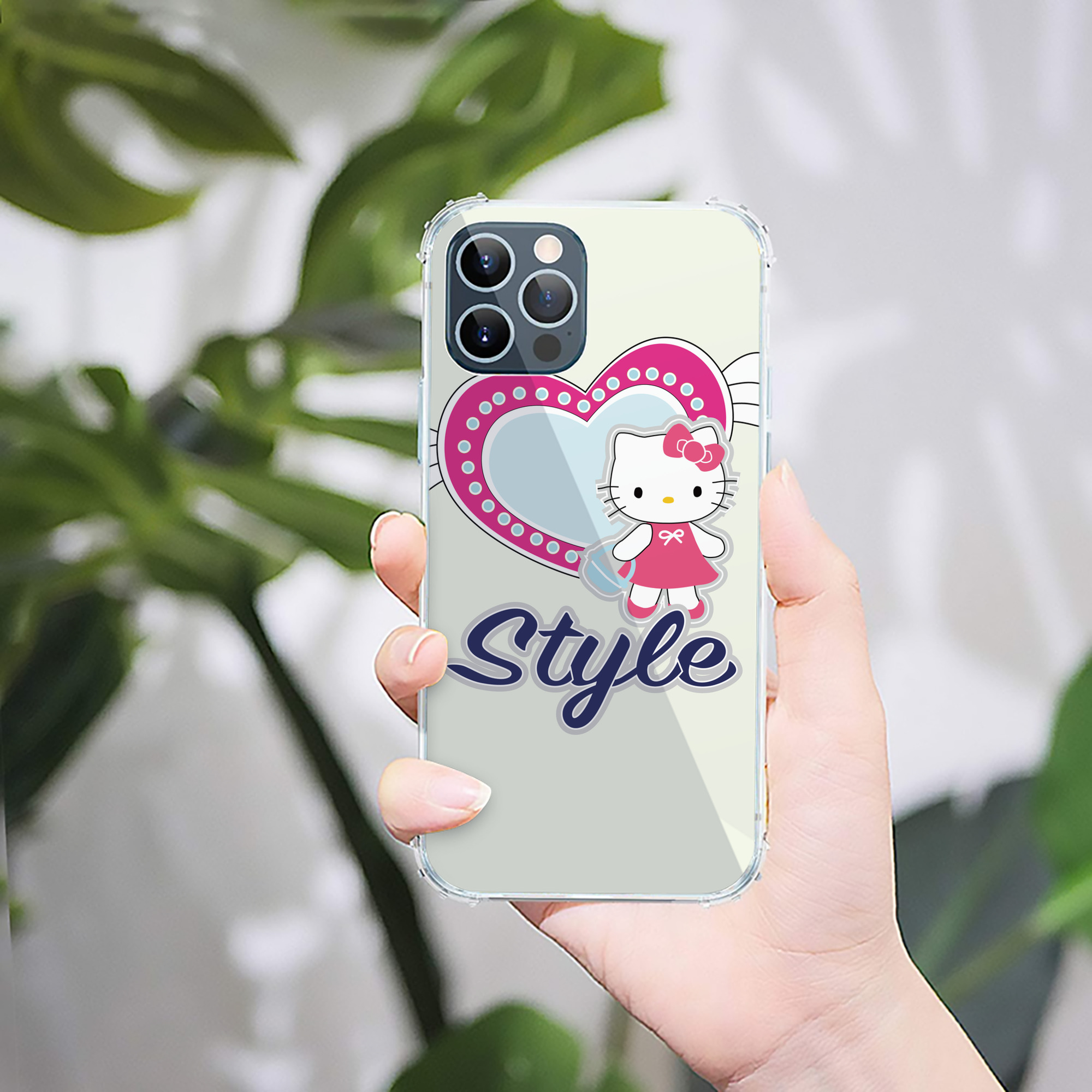 （画像用） Hello Kitty ハローキティ 【iPhone 12シリーズ対応】透明スマホケース（クリアソフトケース）